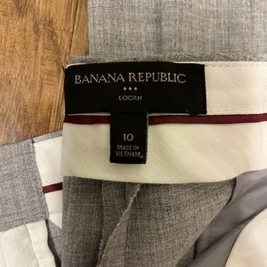 Gray slacks, good condition, wrinkled from storage